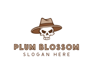 Fedora Skull Hat logo design