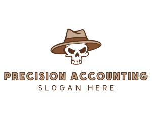 Fedora Skull Hat logo design