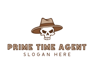 Fedora Skull Hat logo design