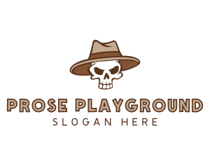 Fedora Skull Hat logo design