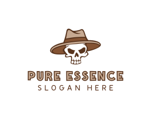 Fedora Skull Hat logo design