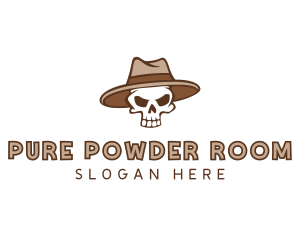 Fedora Skull Hat logo design