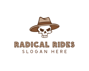 Fedora Skull Hat logo design