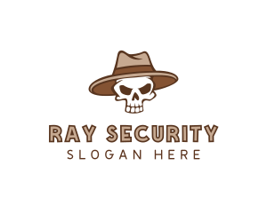 Fedora Skull Hat logo design