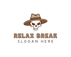 Fedora Skull Hat logo design