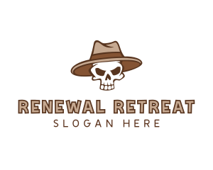 Fedora Skull Hat logo design