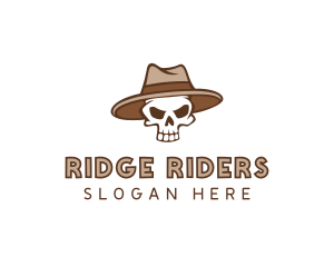 Fedora Skull Hat logo design