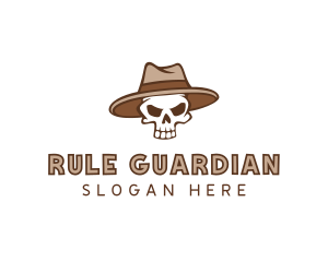 Fedora Skull Hat logo design