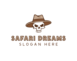 Fedora Skull Hat logo design