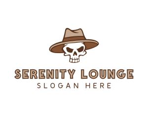 Fedora Skull Hat logo design