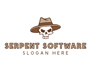 Fedora Skull Hat logo design