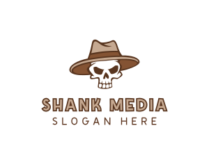 Fedora Skull Hat logo design