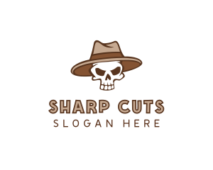 Fedora Skull Hat logo design