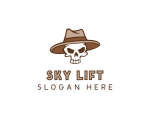 Fedora Skull Hat logo design