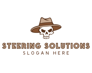 Fedora Skull Hat logo design