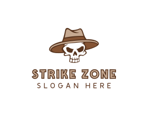 Fedora Skull Hat logo design