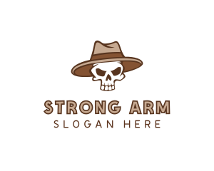 Fedora Skull Hat logo design