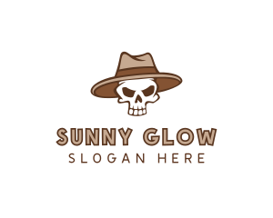 Fedora Skull Hat logo design