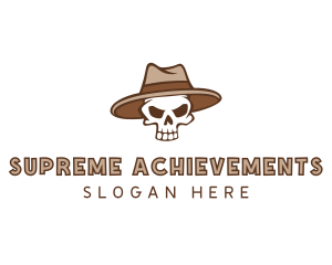 Fedora Skull Hat logo design