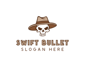 Fedora Skull Hat logo design