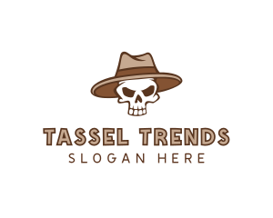 Fedora Skull Hat logo design