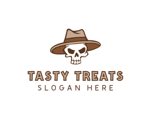 Fedora Skull Hat logo design