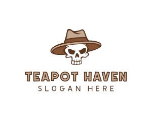 Fedora Skull Hat logo design