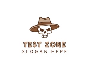 Fedora Skull Hat logo design