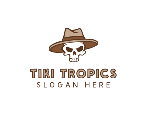 Fedora Skull Hat logo design