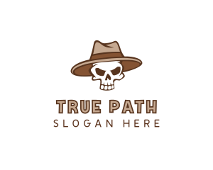 Fedora Skull Hat logo design