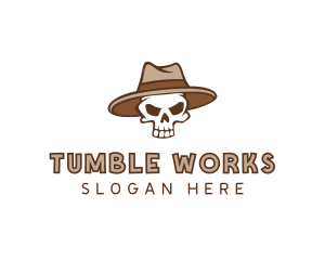 Fedora Skull Hat logo design