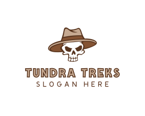 Fedora Skull Hat logo design