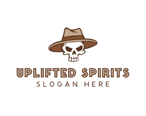 Fedora Skull Hat logo design