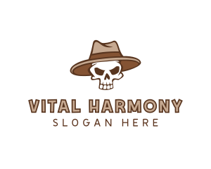 Fedora Skull Hat logo design