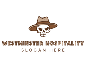 Fedora Skull Hat logo design