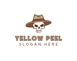 Fedora Skull Hat logo design