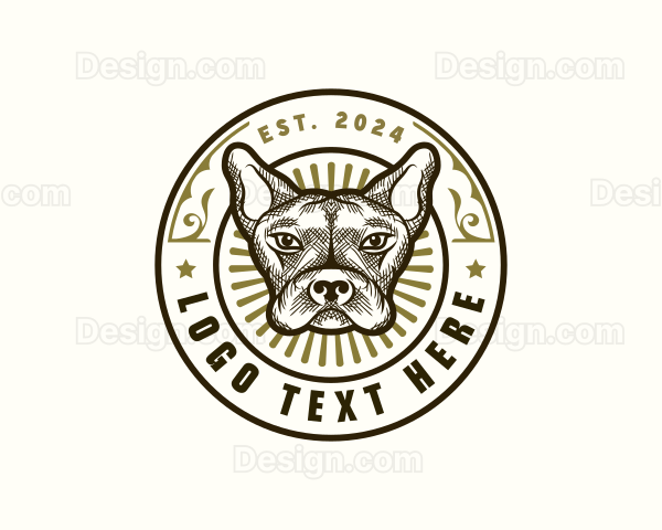 Dog Bulldog Canine Logo