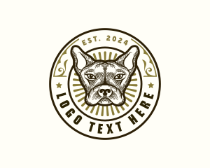 Dog Bulldog Canine logo