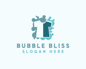 Bubbles Shirt Laundry logo design