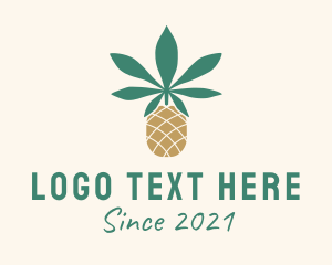 Pineapple Cannabis Leaf  logo