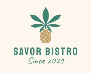 Pineapple Cannabis Leaf  logo