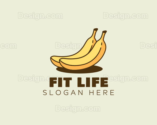 Nutritious Banana Fruit Logo