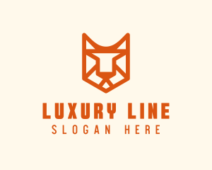 Feline Cat Line Art logo design