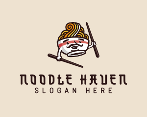 Noodle Warrior Bowl logo design