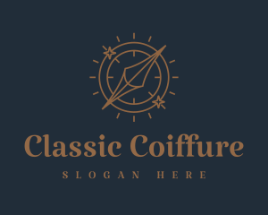 Classic Golden Compass logo design