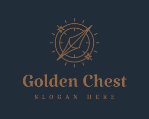 Classic Golden Compass logo design