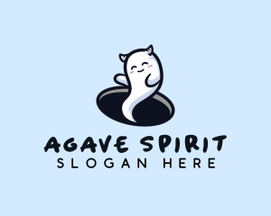 Spooky Cute Ghost logo design