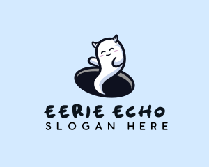 Spooky Cute Ghost logo design