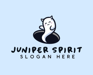 Spooky Cute Ghost logo design