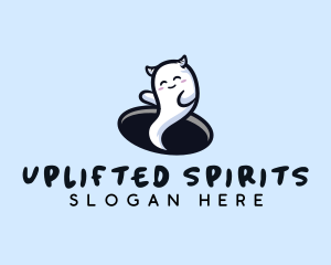 Spooky Cute Ghost logo design